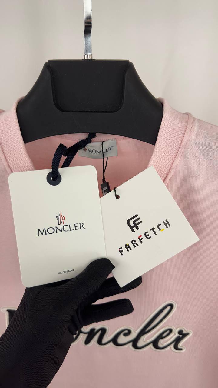 Moncler Embroidered Varsity Logo T-Shirt Men's Women's in Different Colors Reps Sale UK Best Quality Replica