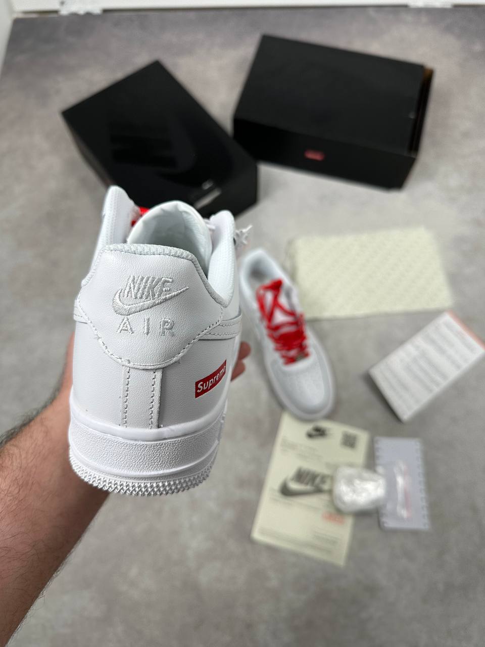 Nike Air Force 1 x Supreme CU9225-100 "White" Sneakers Men's Reps UK Best Quality AAA Replica