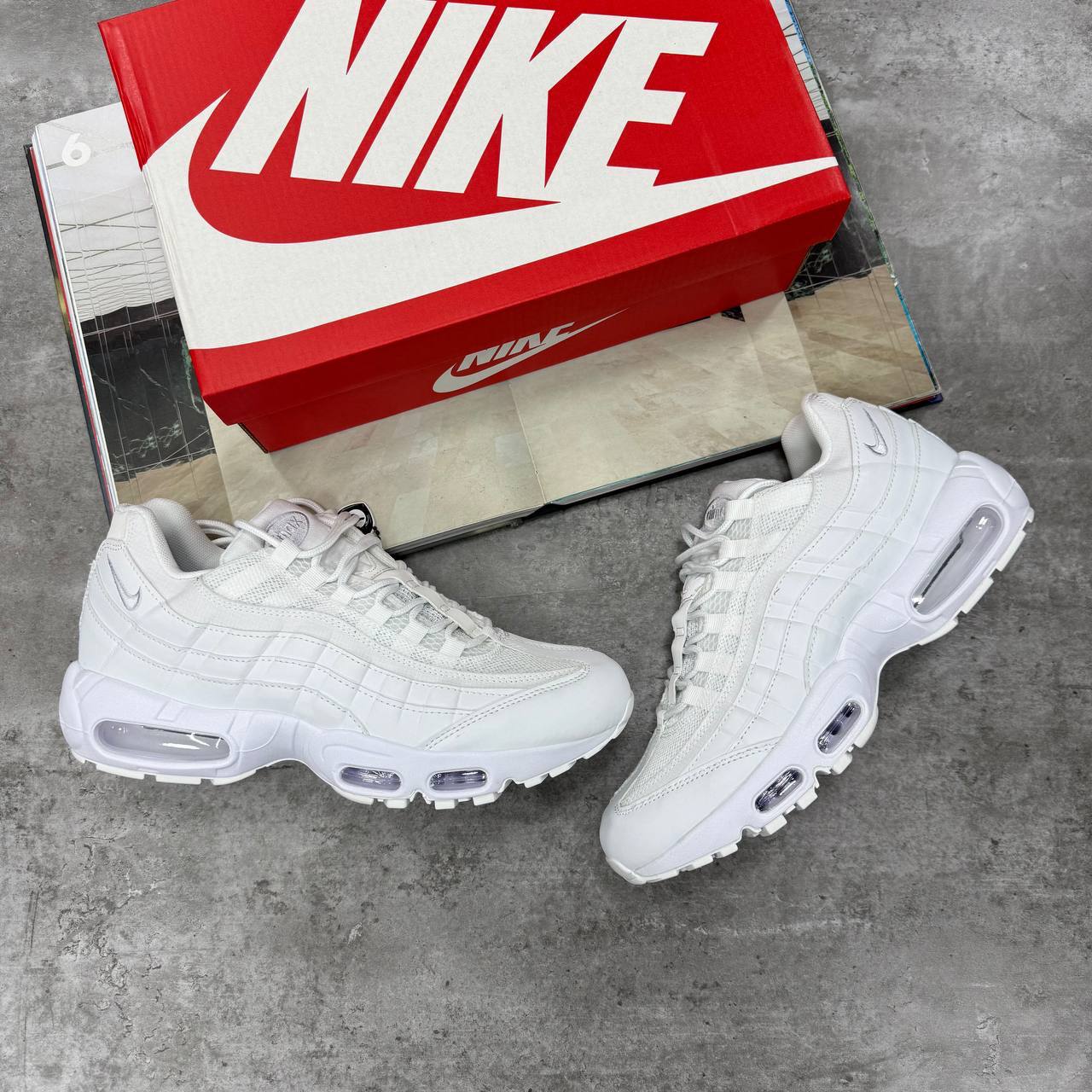 Nike Air Max 95 "Triple White" Trainers Men's Reps Sale UK Best Quality AAA Replica