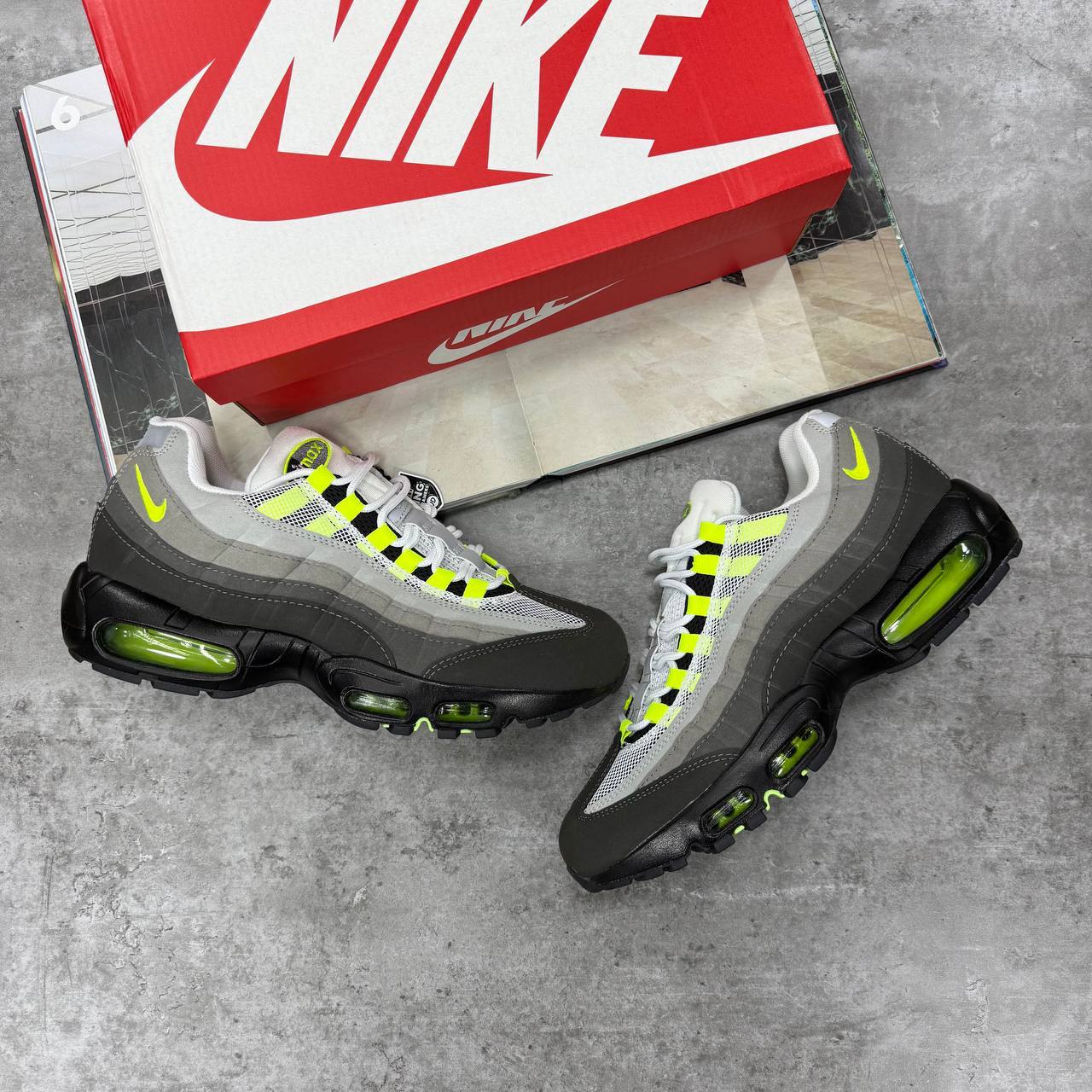 Nike Air Max 95 OG 'Neon' HM4740-001 Trainers Men's Reps UK Best Quality Sale AAA Replica