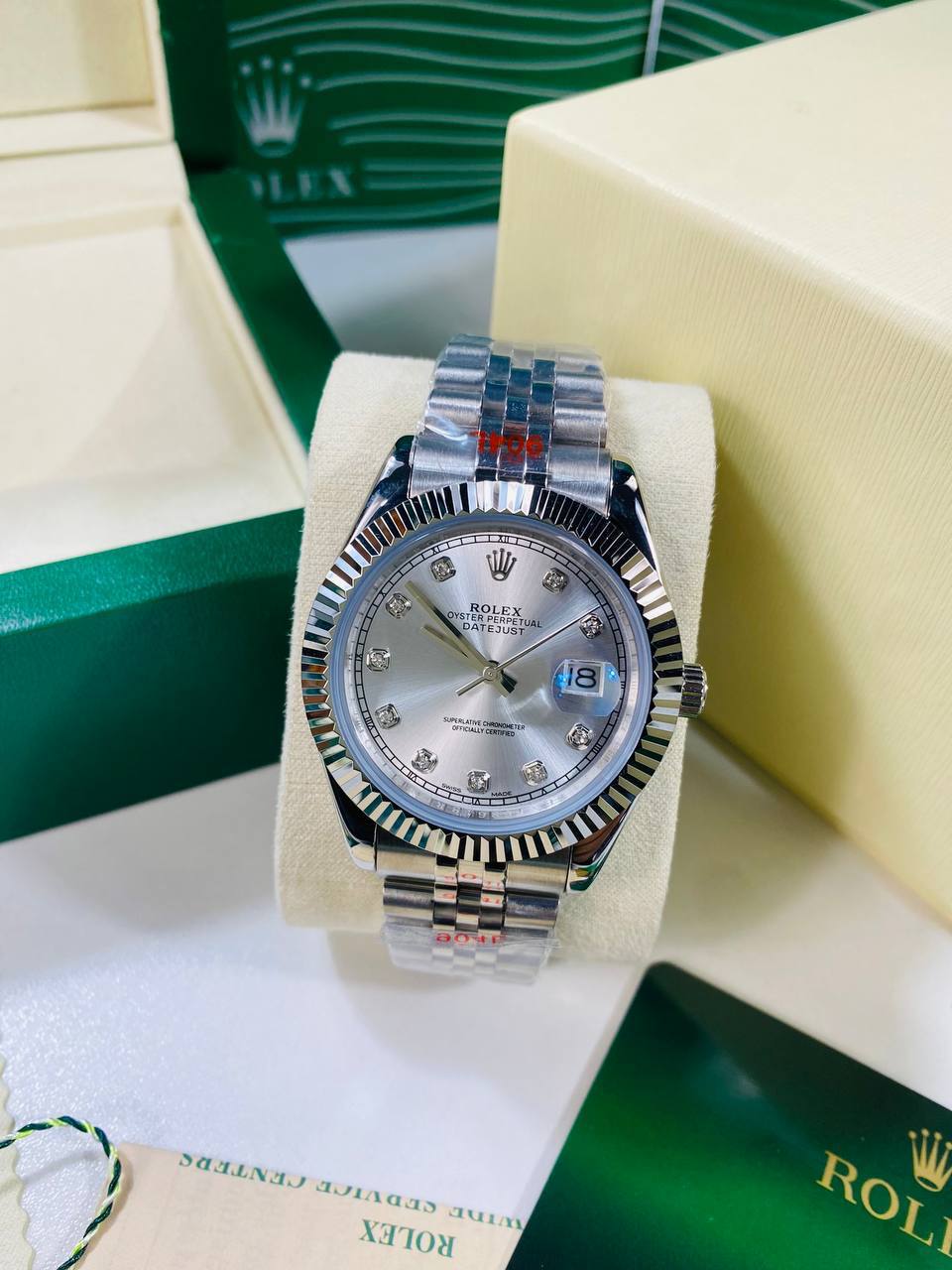 Rolex Datejust 36 Stainless Steel Silver Diamond Dial Men's Watch 126234 Reps UK Best Quality AAA Replica