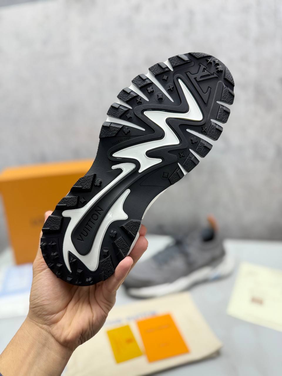 Louis Vuitton Tatic Knit Trainers in Luxury Grey "1AILJI" Trainers Men's Reps Sale UK Best Quality AAA Replica
