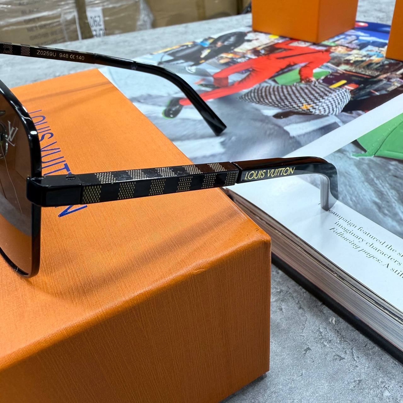 Louis Vuitton Men’s Attitude Gold Aviator Square Sunglasses Men's Women's Reps Sale UK Best Quality Sale AAA Replica