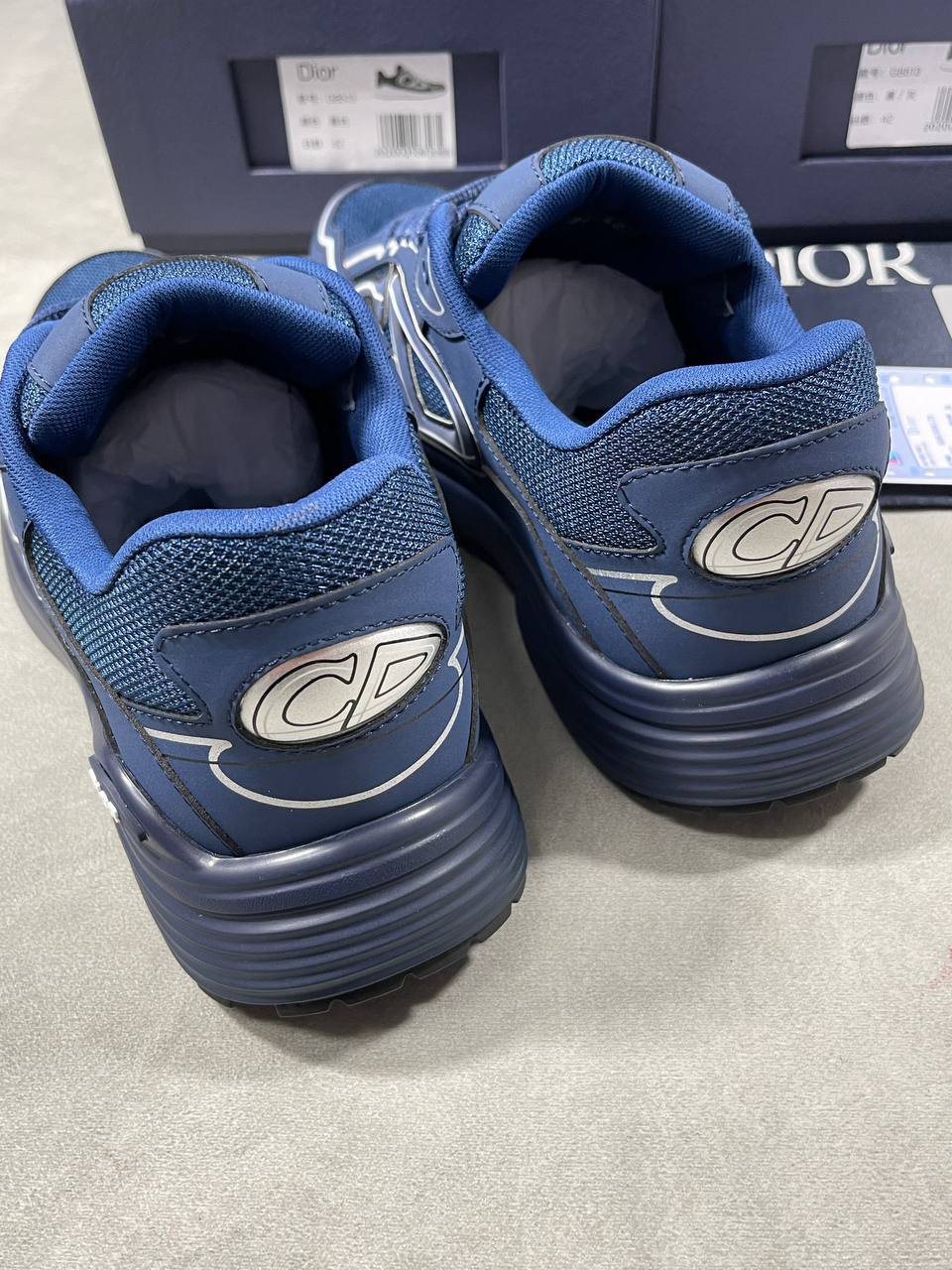Dior B30 Technical Fabric Deep Blue Mesh Sneakers Men's Reps Sale UK Best Quality AAA Replica