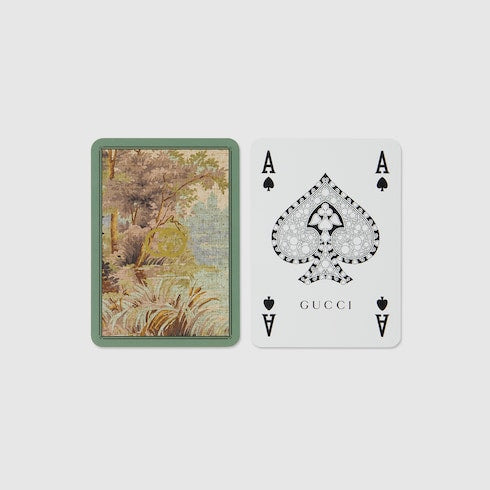 Card set with Double G - beige and ebony GG Supreme