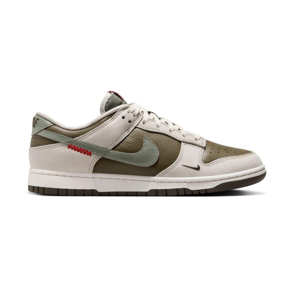 Nike Men's Dunk Low Retro Year Of The Snake Shoes - Medium Olive / Jade Horizon / Sail / Ironstone / University Red Nike