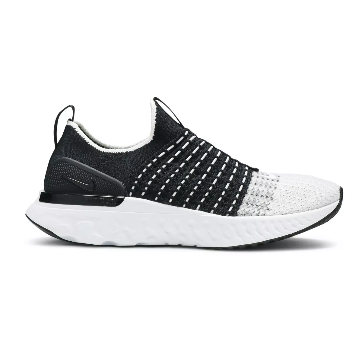 Nike Women's React Phantom Run Flyknit 2 Shoes - Black / White Nike