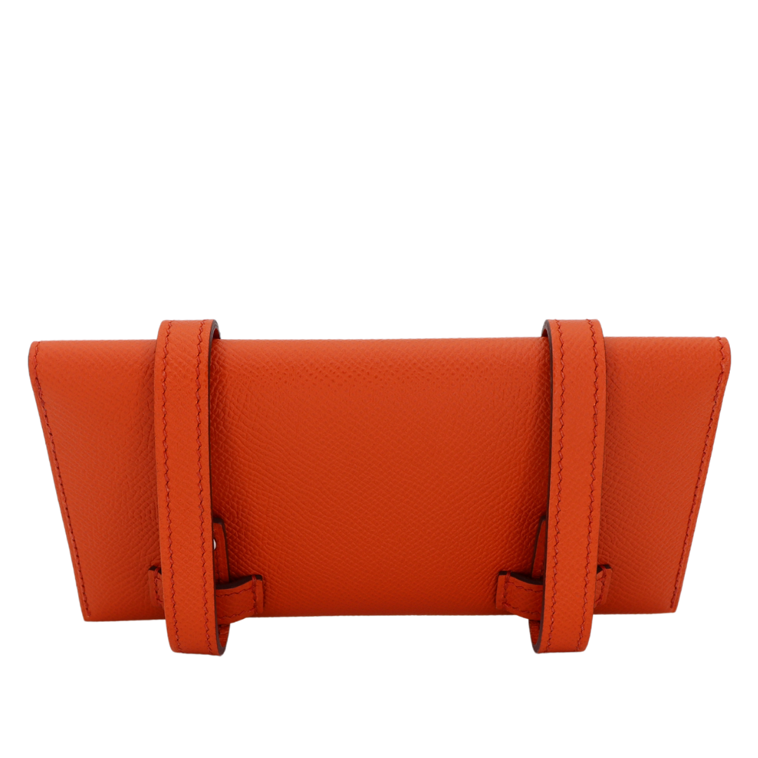 Hermès Kelly Doll Picto Celeste Epsom Leather Palladium Hardware Crowned Bag