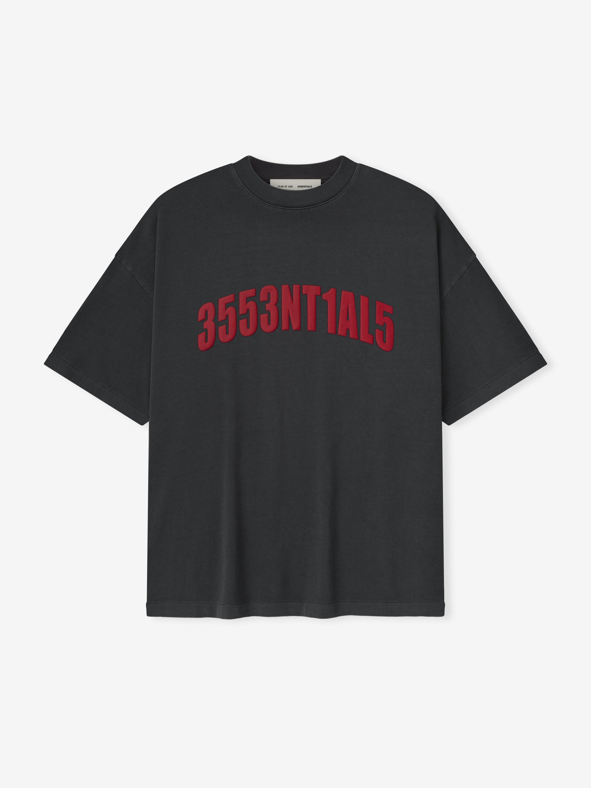 Fear of God Essentials Chicago City Exclusive 90s Oversized Tee Black Red BagAg