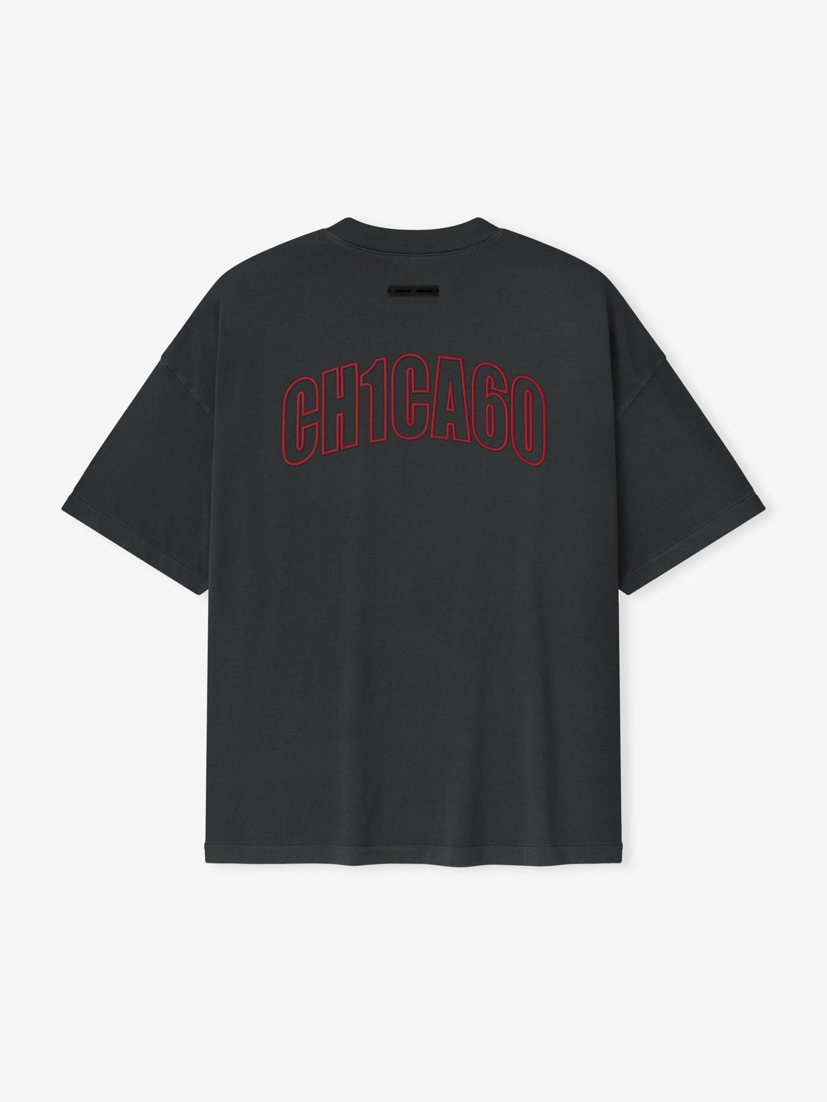 Fear of God Essentials Chicago City Exclusive 90s Oversized Tee Black Red BagAg