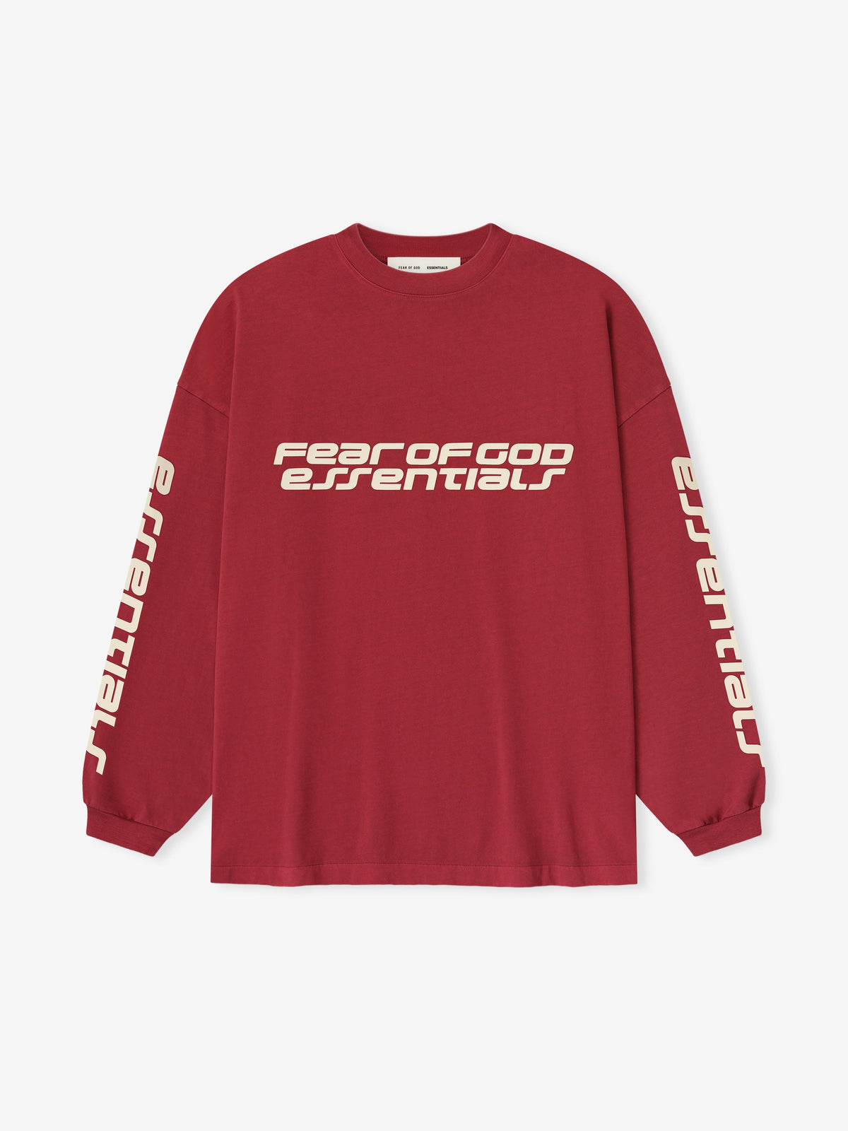 Fear of God Essentials 90s Oversized Long Sleeve Logo Tee BagAg