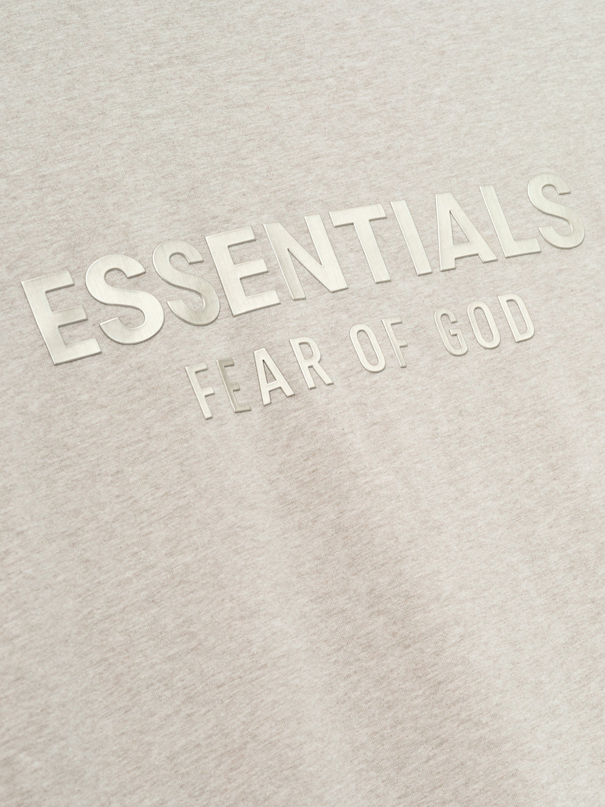 Fear of God Essentials Classic Long Sleeve Cotton Jersey Tee Light Gray BagAg