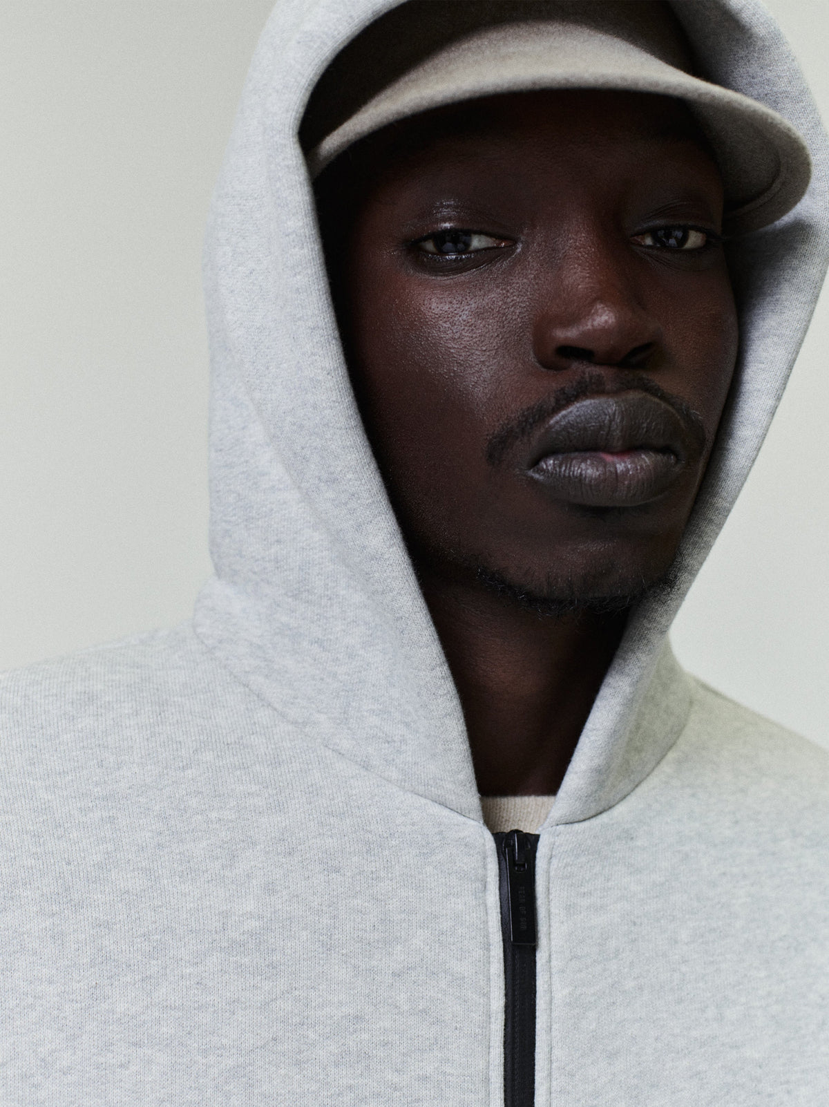 Fear of God Athletics Full Zip Up Hoodie Light Heather Grey BagAg