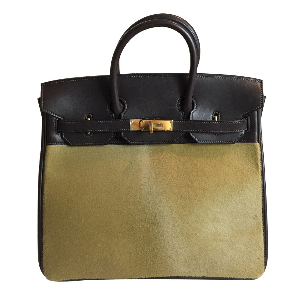 Hermès Troika Birkin Bag - Evercalf & Pony Hair Crowned Bag