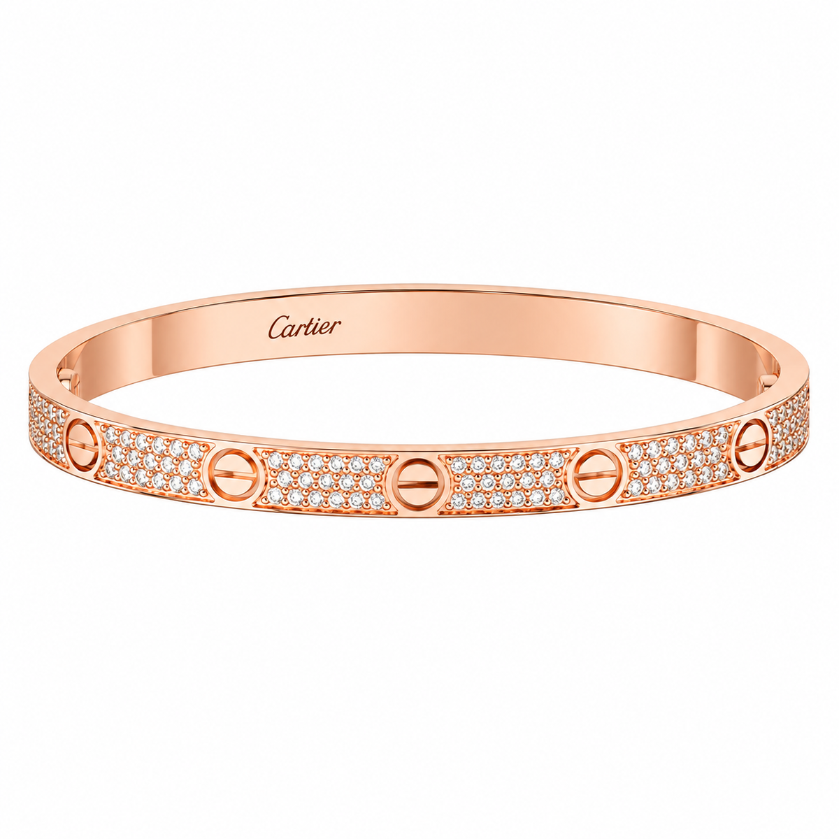 Love Medium Paved Rose Gold Bracelet My Store 6