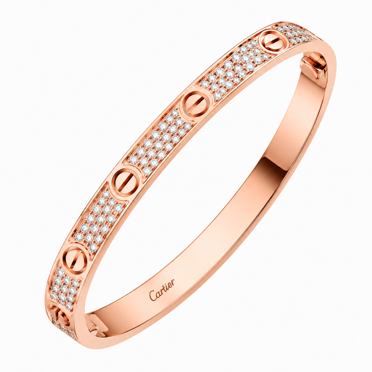Love Medium Paved Rose Gold Bracelet My Store 6