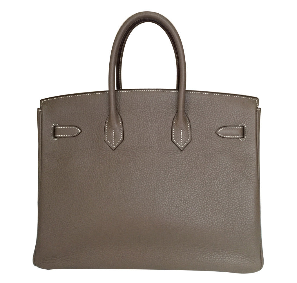 Hermès Etoupe Birkin Bag 35cm PHW Crowned Bag