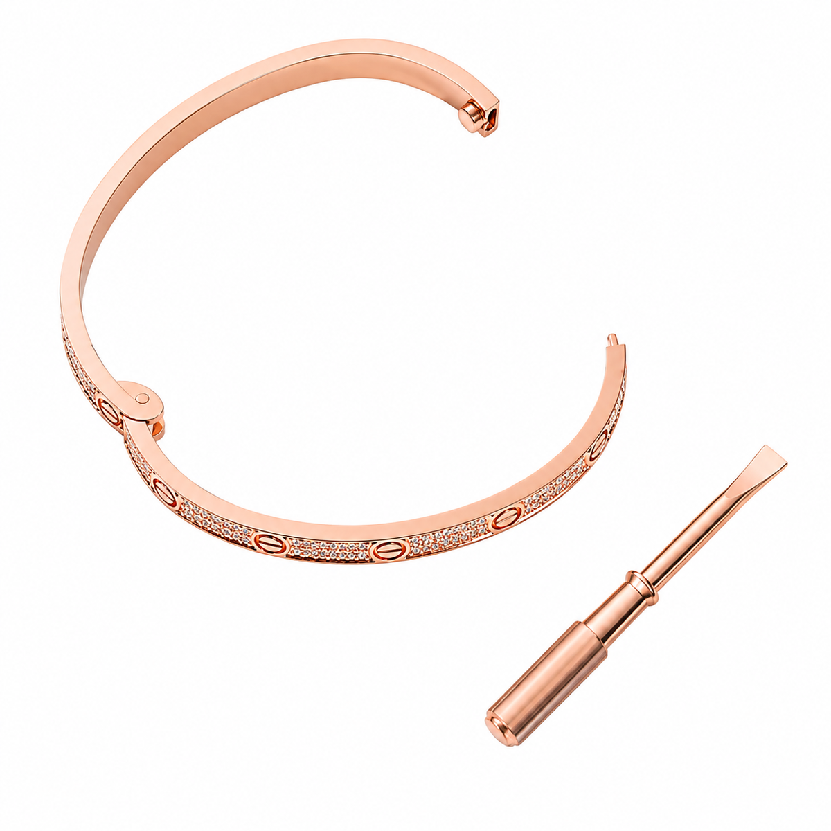 Love Medium Paved Rose Gold Bracelet My Store 6