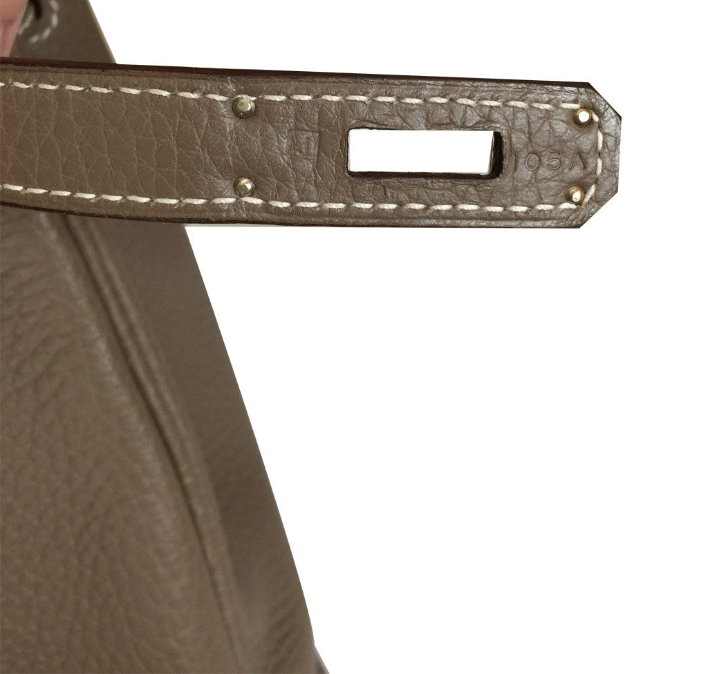 Hermès Etoupe Birkin Bag 35cm PHW Crowned Bag