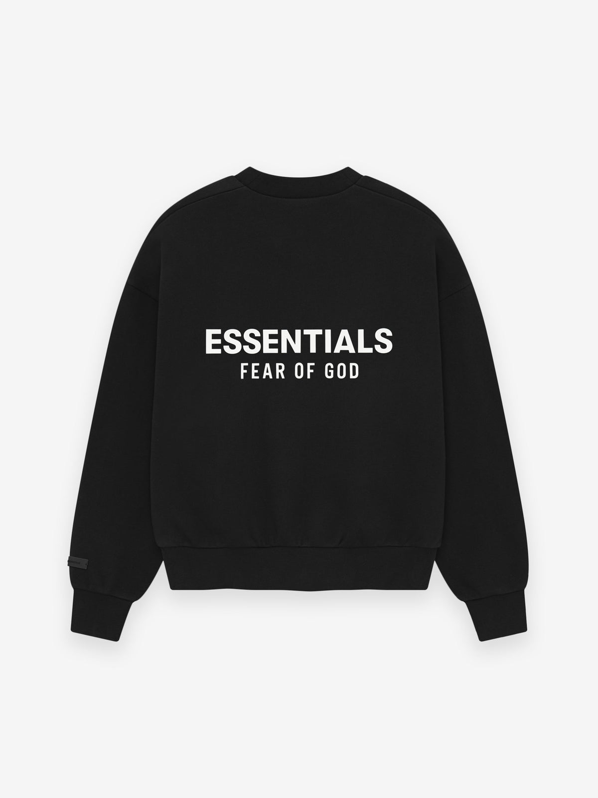Fear of God Essentials Classic Core Fleece Crewneck Sweatshirt Black BagAg