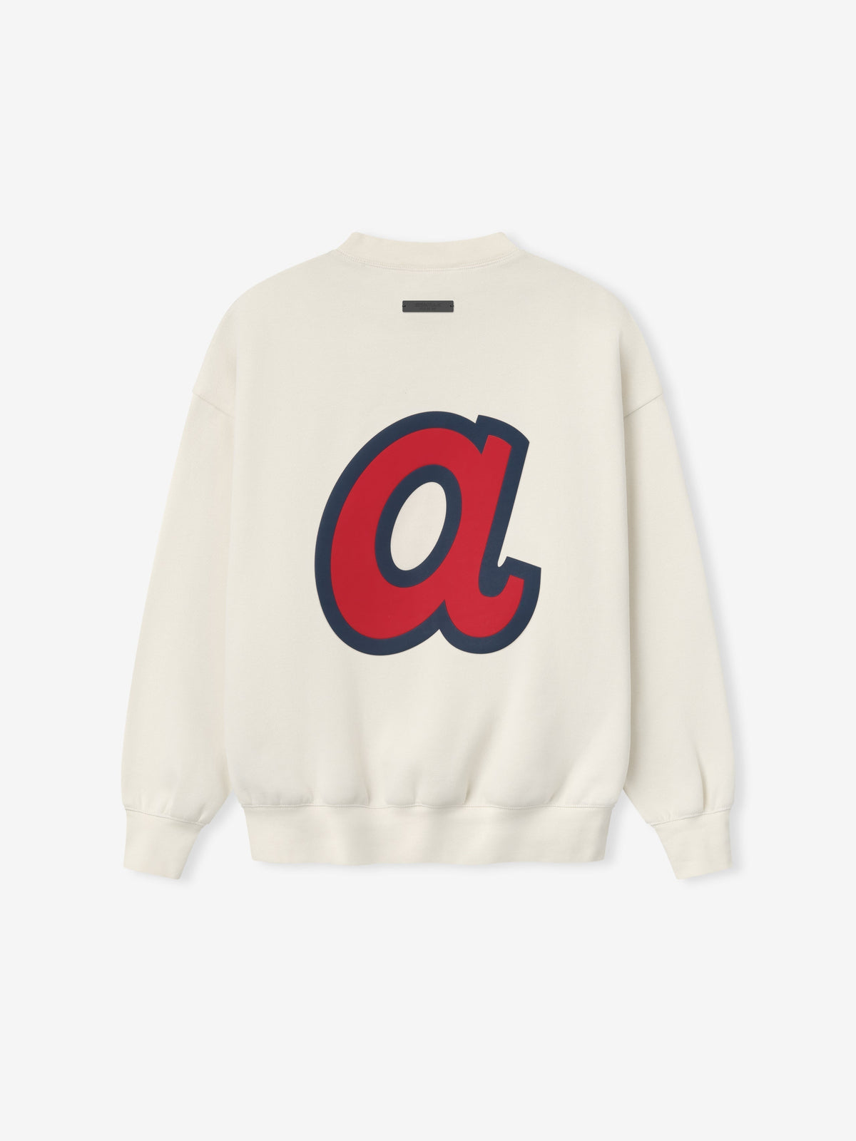 Fear of God Essentials Braves Sport Crewneck MLB Fleece Pullover Off White BagAg