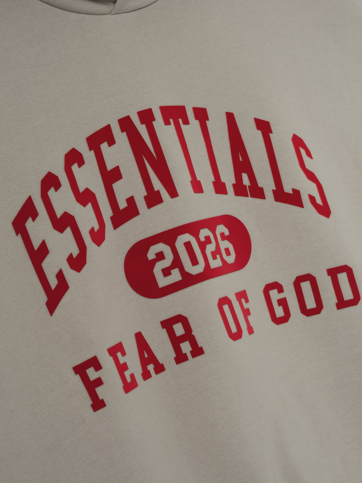 Fear of God Essentials Classic Core Fleece Hoodie 2026 Light Grey Red BagAg