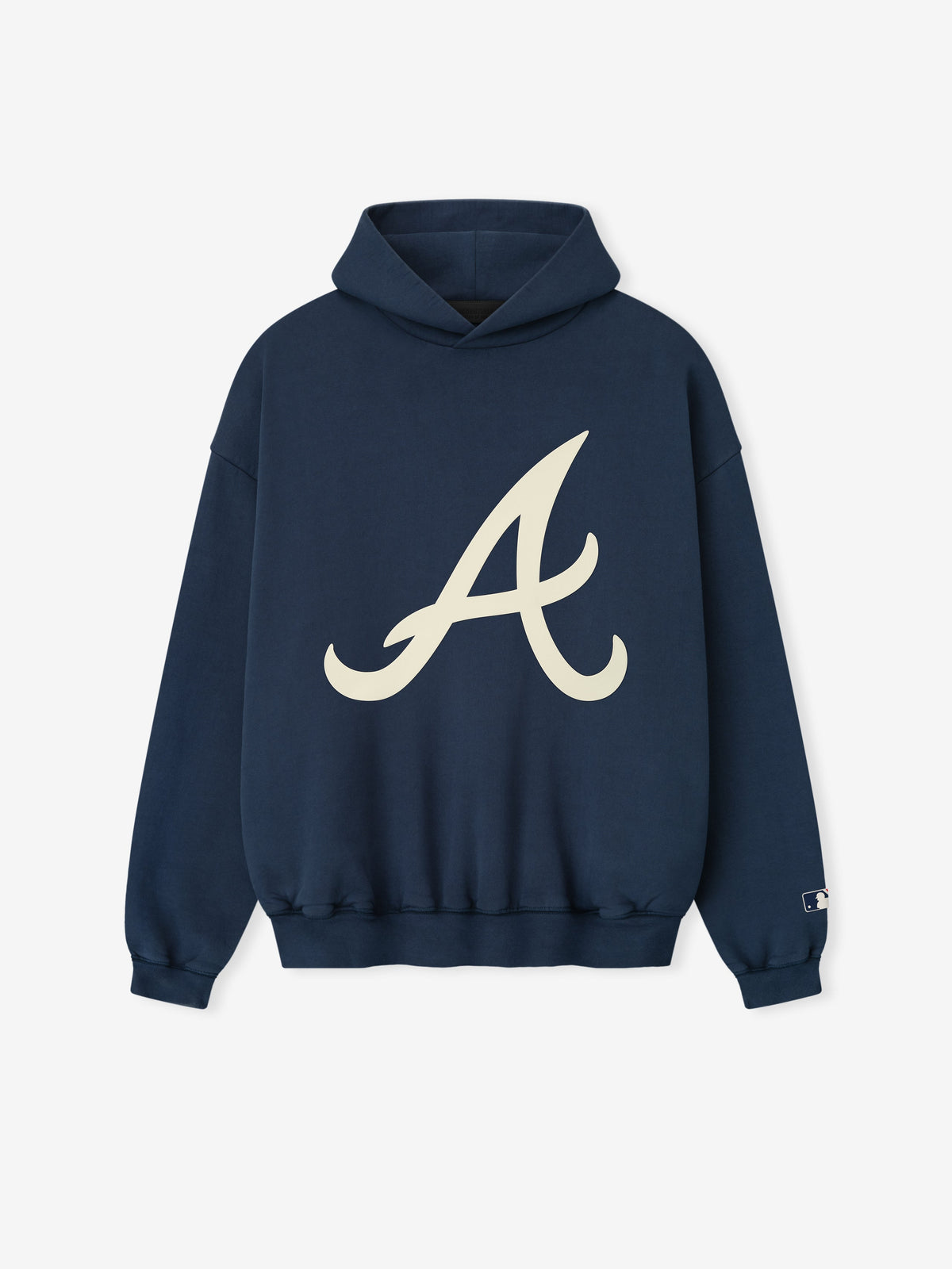 Fear of God Essentials Braves Sport Hoodie Heavyweight 520gsm Navy Blue BagAg