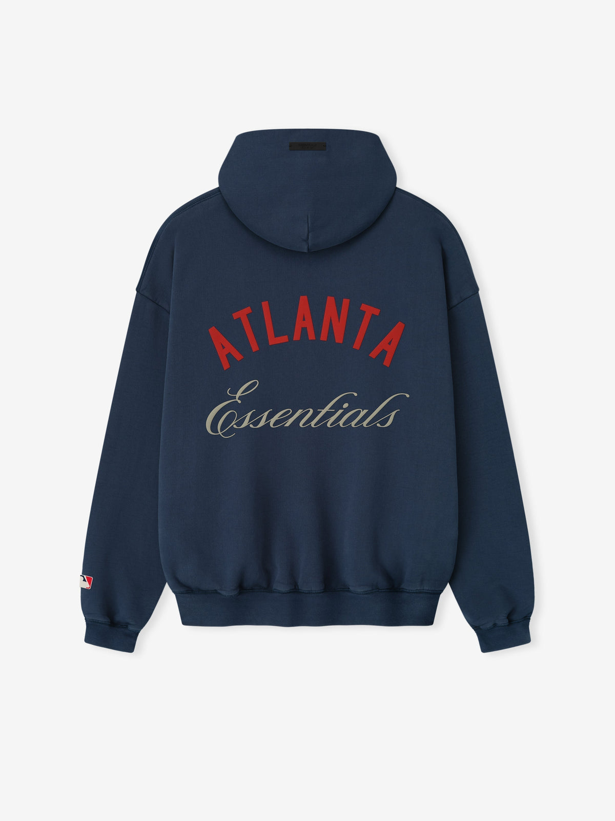 Fear of God Essentials Braves Sport Hoodie Heavyweight 520gsm Navy Blue BagAg