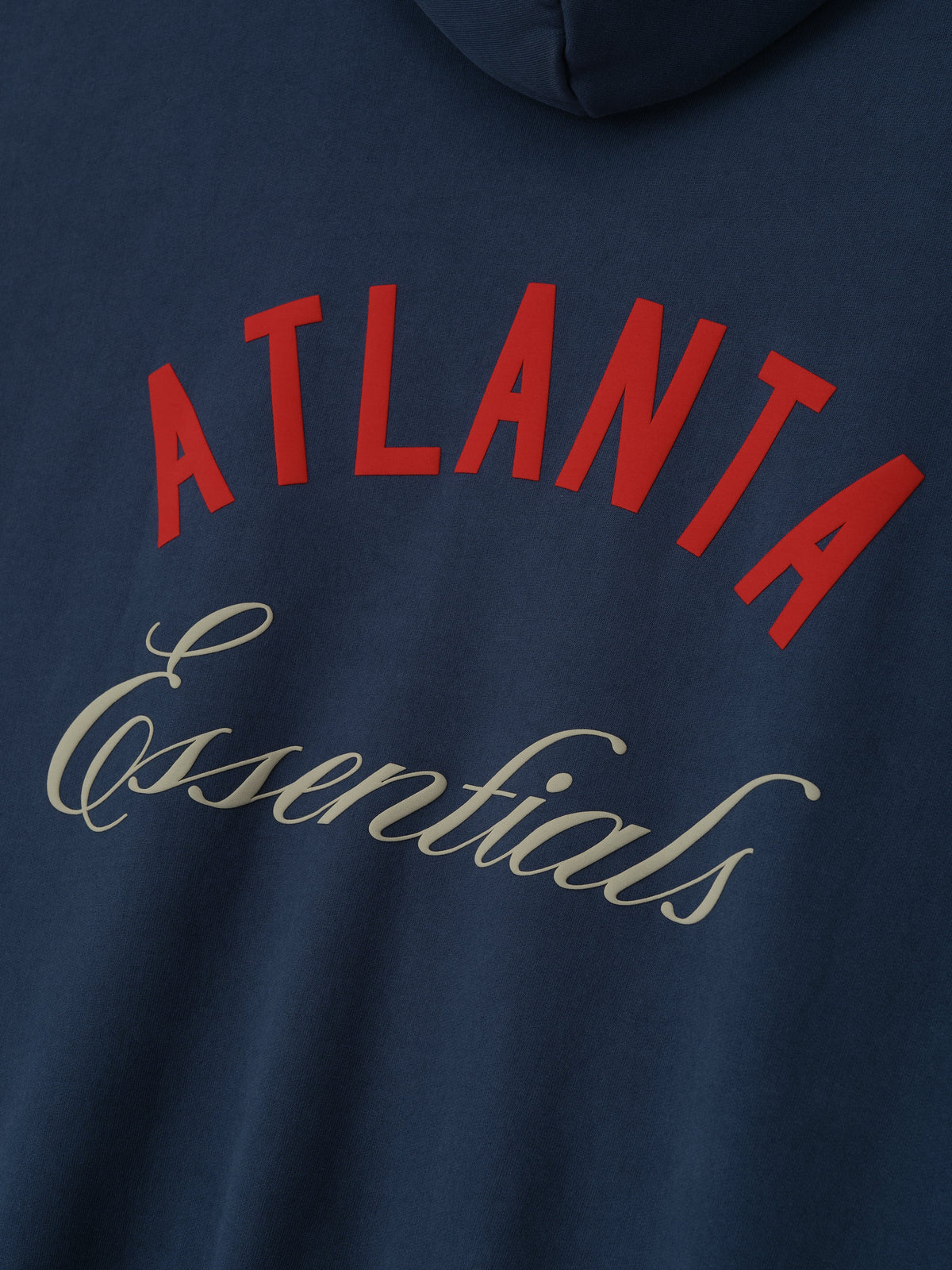 Fear of God Essentials Braves Sport Hoodie Heavyweight 520gsm Navy Blue BagAg
