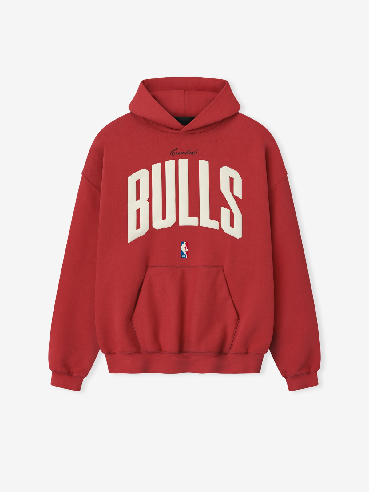 Fear of God Essentials Bulls 90s Heavyweight Hoodie Red BagAg