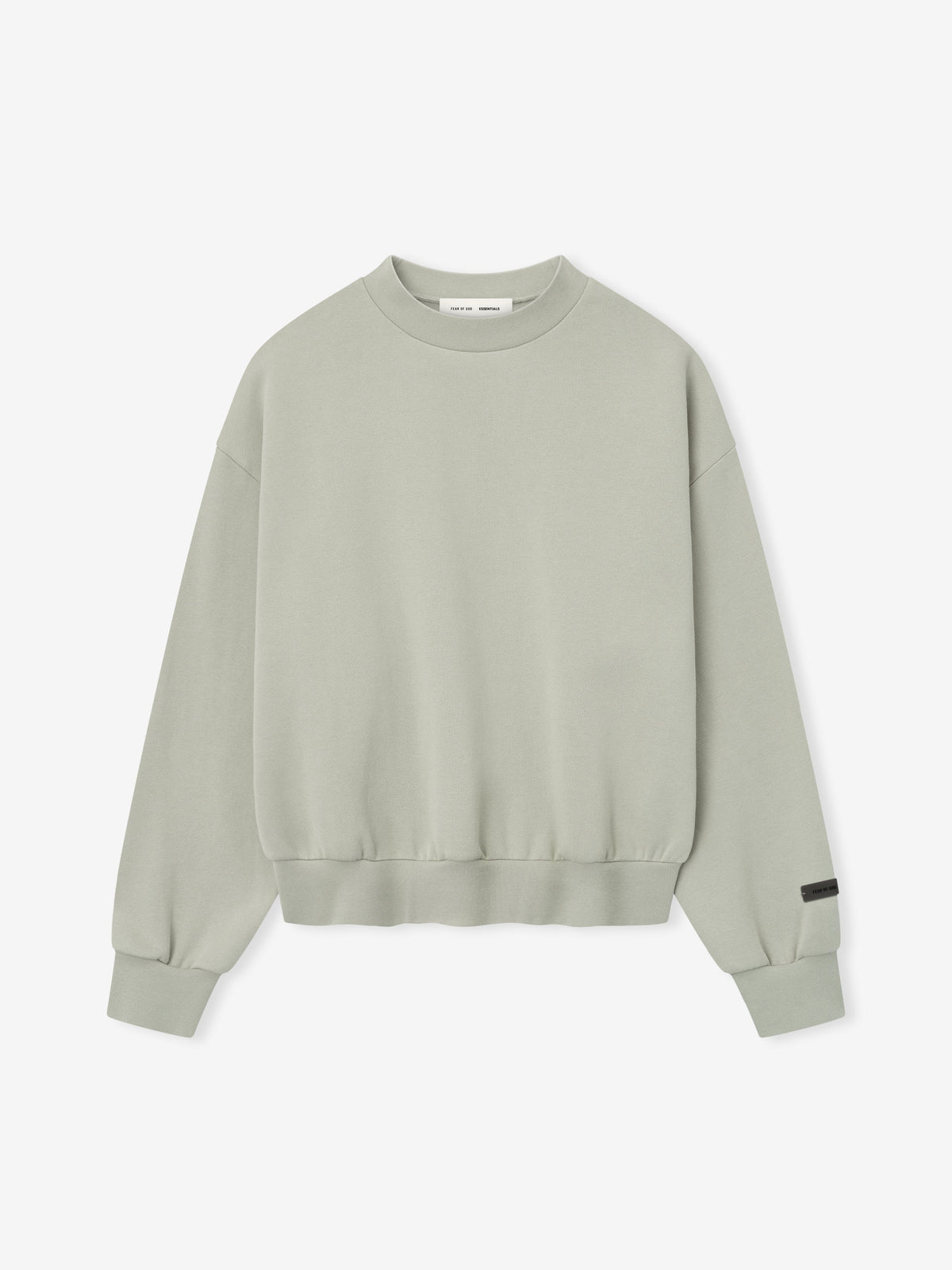 Fear of God Essentials Classic Fleece Crewneck Sweatshirt Light Sage BagAg