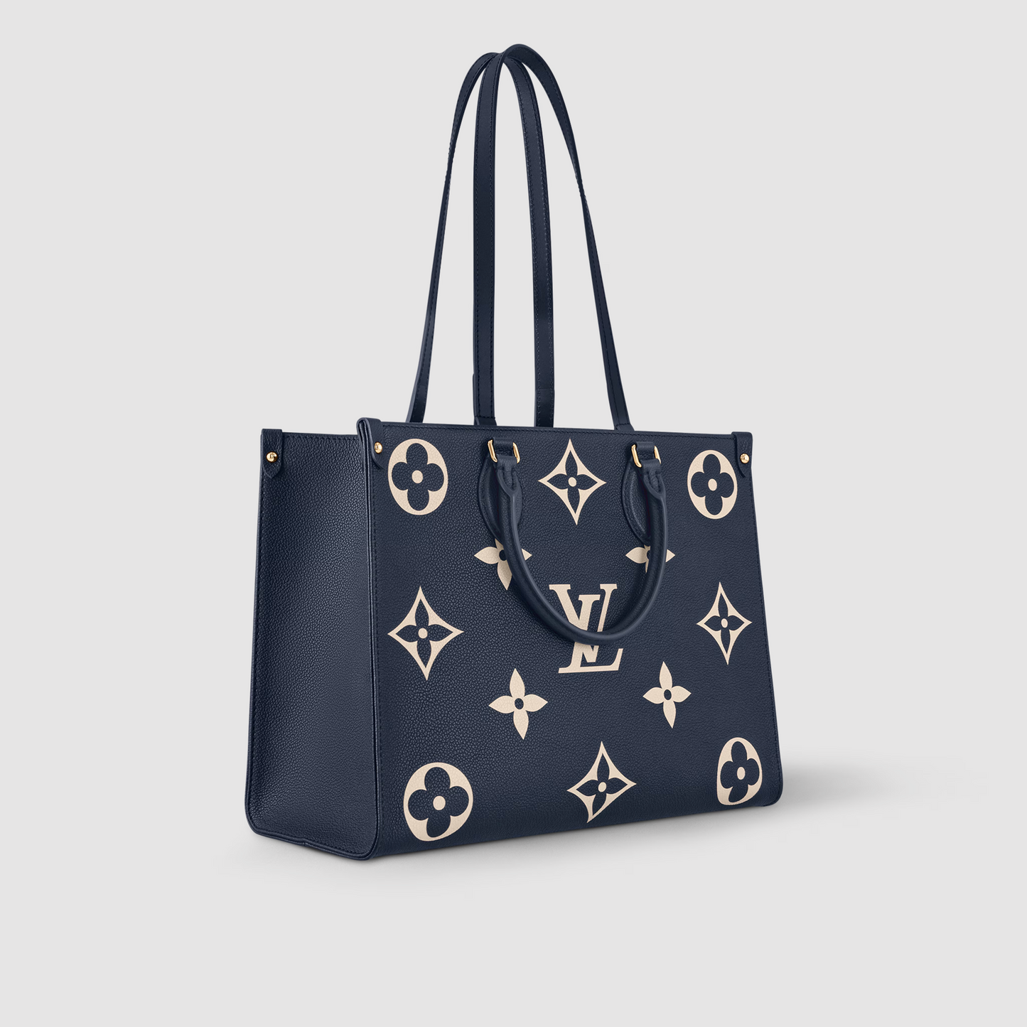 Louis Vuitton Nautical OnTheGo MM Navy Blue Cream Empreinte Leather M47084