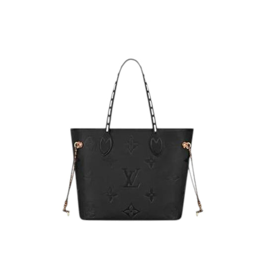 Louis Vuitton Neverfull MM Embossed Supple Grained Cowhide Leather