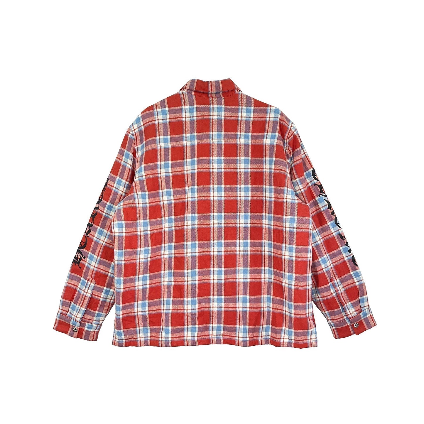Chrome Hearts Printed-Sleeve Lined Plaid Jacket