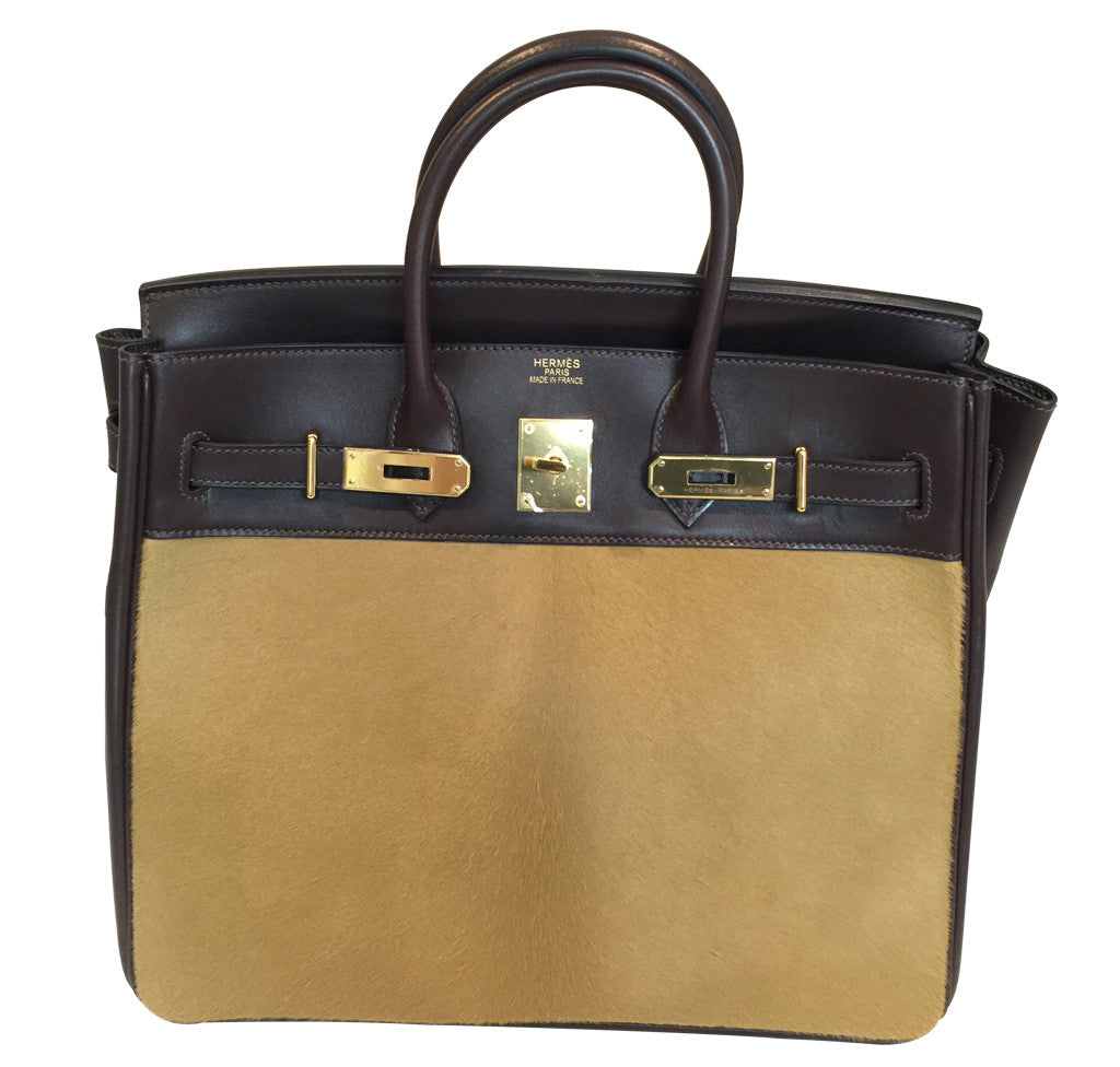 Hermès Troika Birkin Bag - Evercalf & Pony Hair Crowned Bag