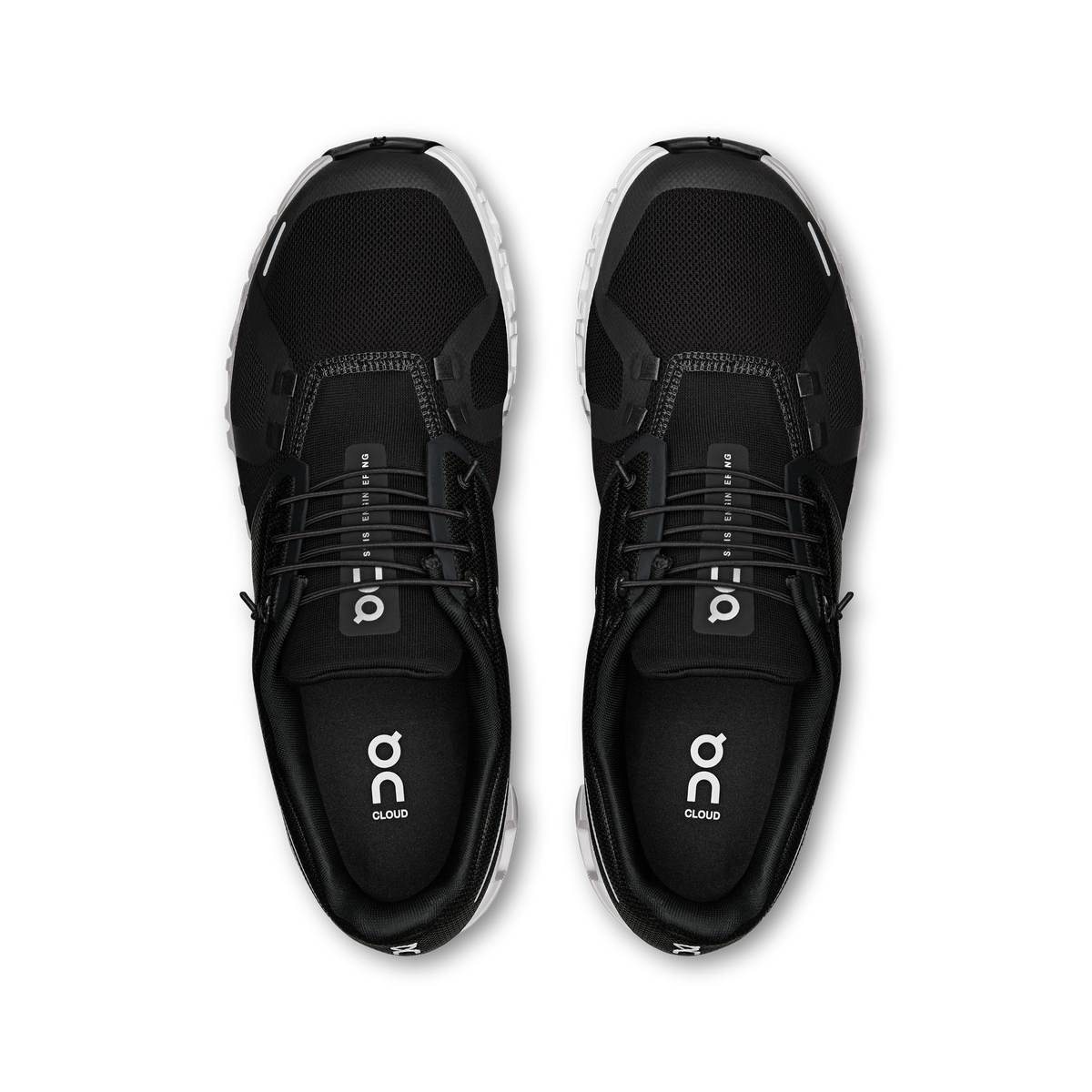 On Running Men's Cloud 6 Shoes - Black / White On Running