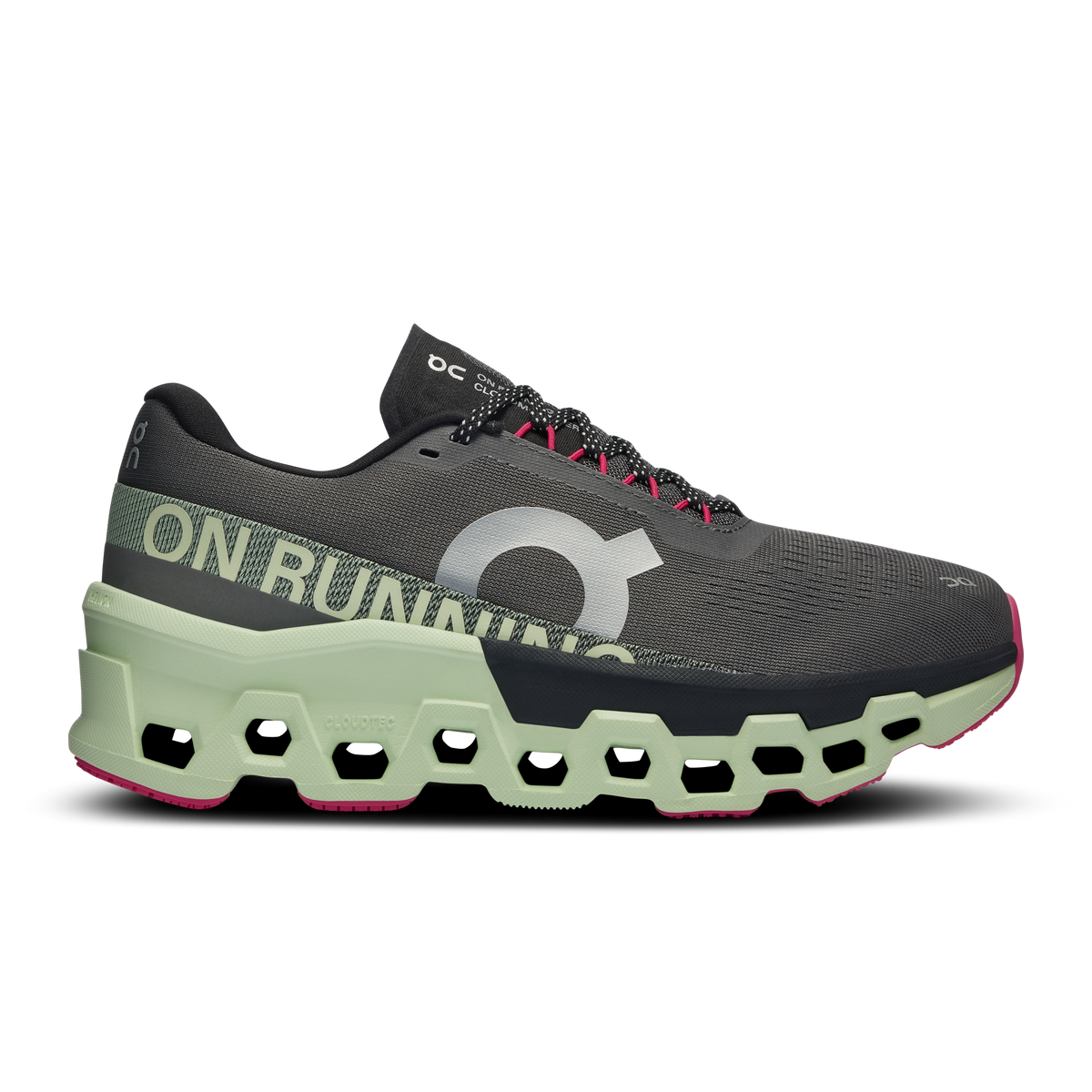 On Running Women's Cloudmonster 2 Shoes - Asphalt / Lima On Running