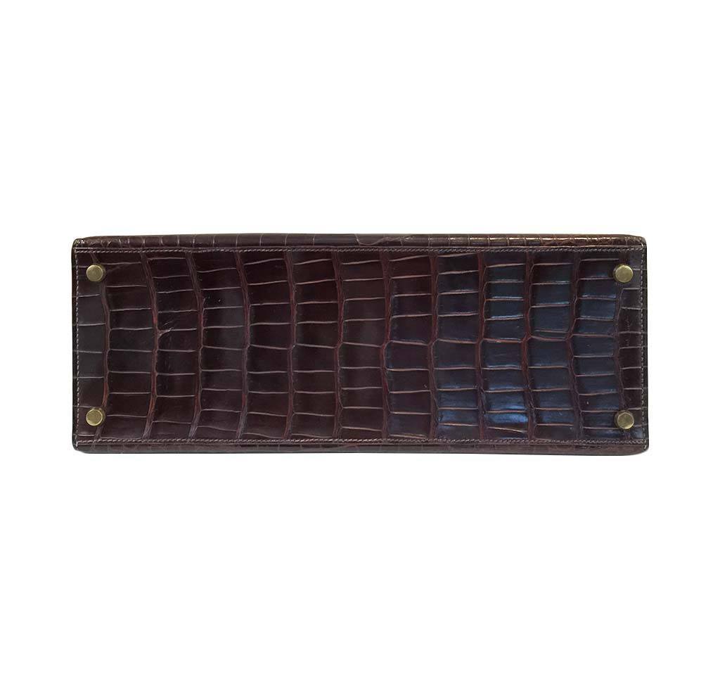 Hermès Vintage Kelly Crocodile Bag 32cm Crowned Bag
