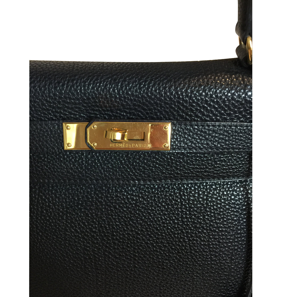 Hermès Kelly 28 Black Togo Bag GHW Crowned Bag