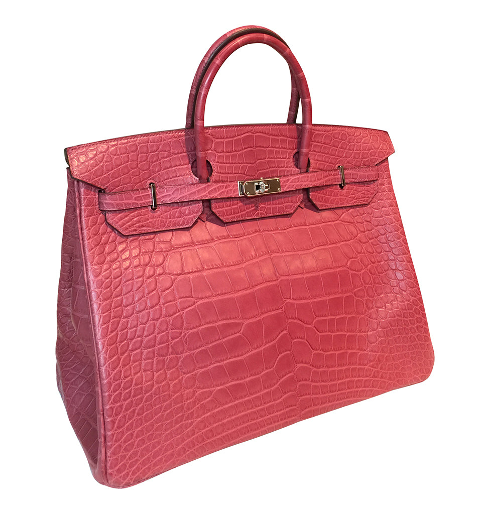 Hermès Alligator Birkin Bag Fuchsia 40cm Crowned Bag