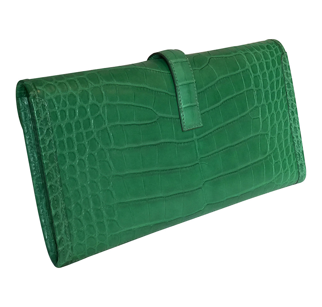 Hermès Jige Elan 29 Clutch Alligator Matte Bag Crowned Bag