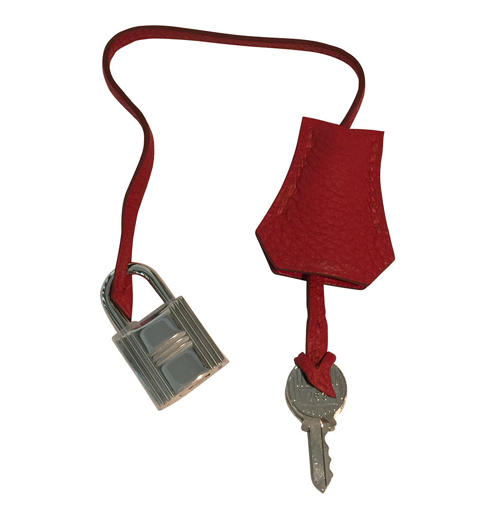 Hermès Birkin 30 Vermilion Veau Togo Bag PHW Crowned Bag