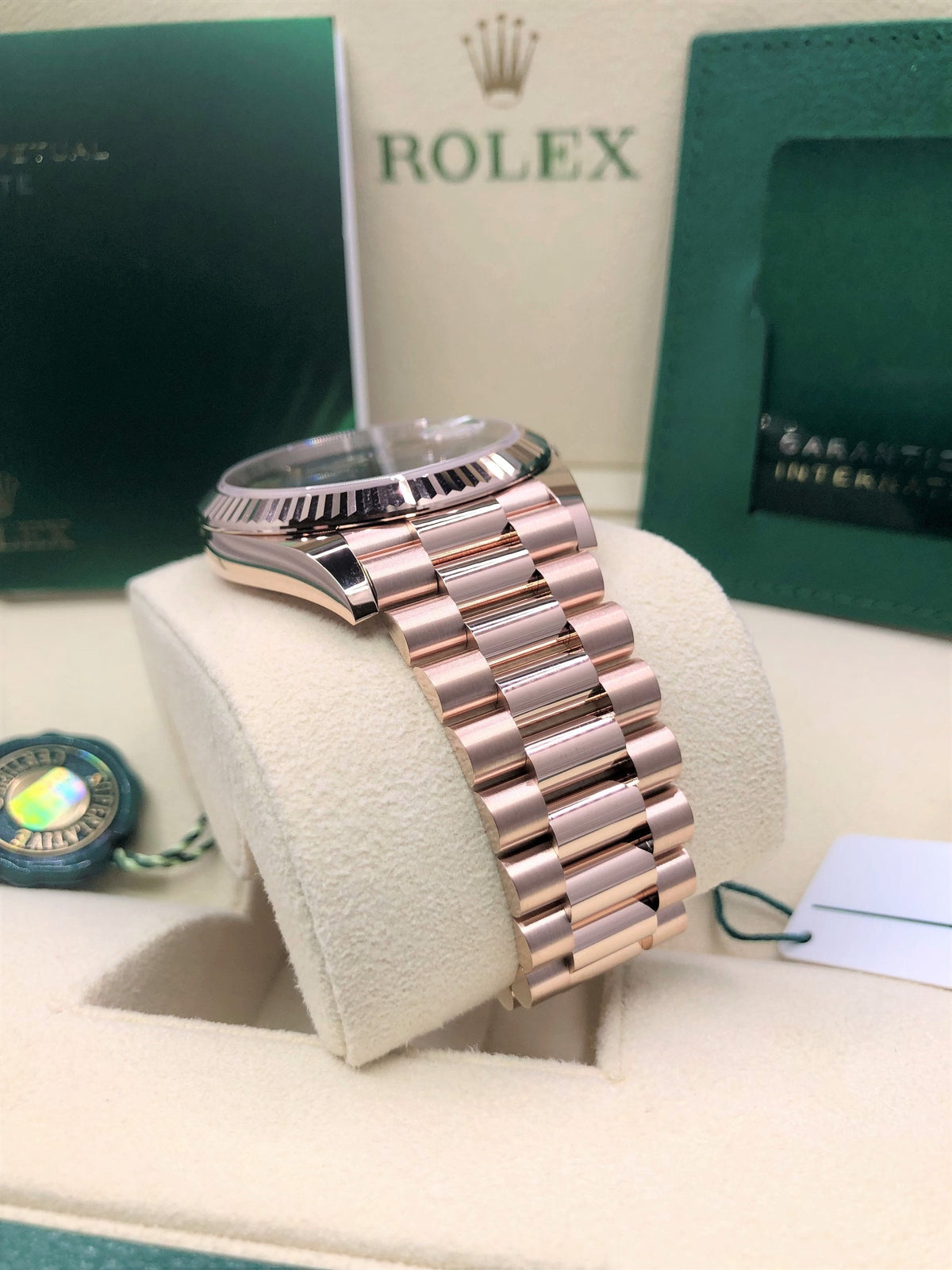 Rolex Day-Date 40 228235 Olive Dial Watch Rolex