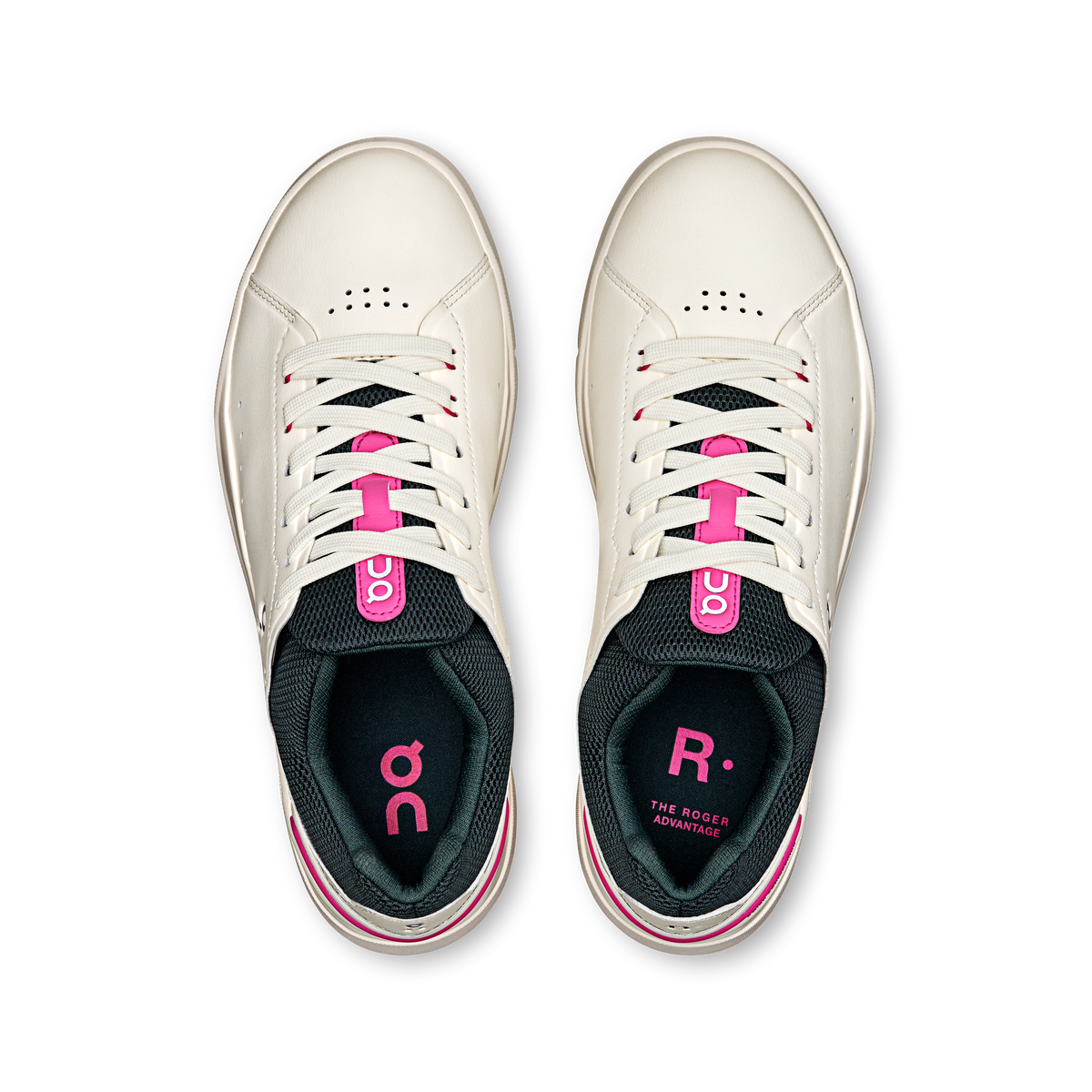 On Running Women's The Roger Advantage Shoes - Ivory / Pink On Running