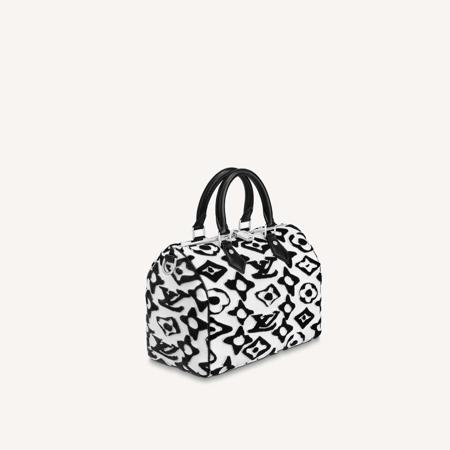 Louis Vuitton LV x UF Speedy Bandouliere 25 Tufted Monogram Canvas M45563 Black White