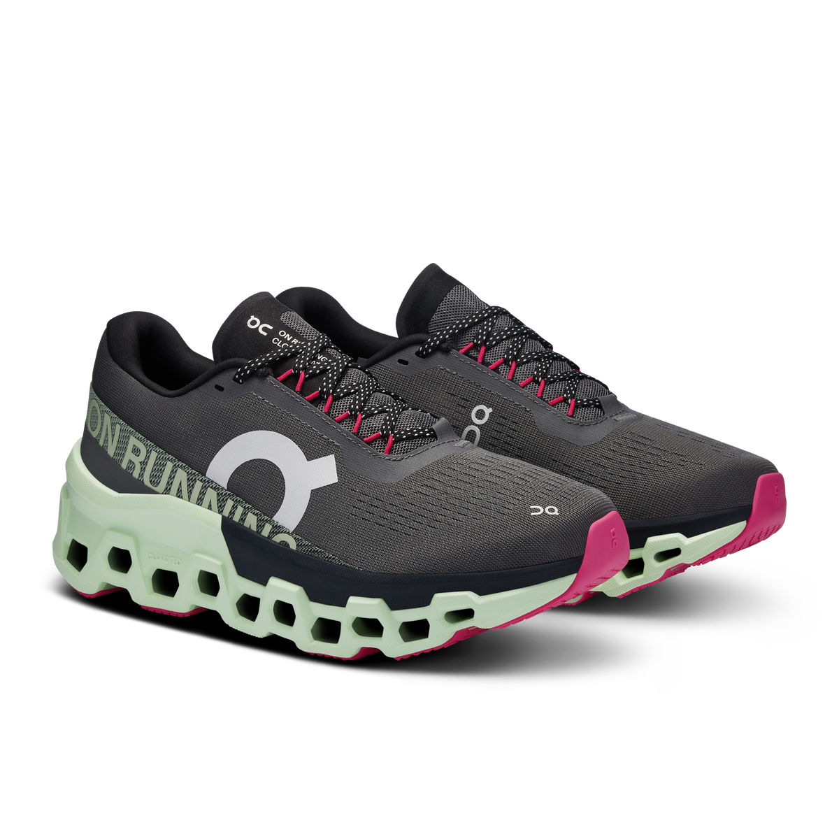 On Running Women's Cloudmonster 2 Shoes - Asphalt / Lima On Running