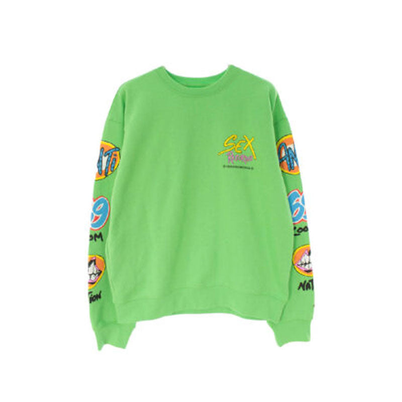 Chrome Hearts Matty Boy Sex Records Crewneck Sweatshirt in Citrus