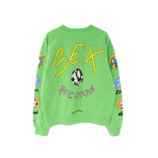 Chrome Hearts Matty Boy Sex Records Crewneck Sweatshirt in Citrus