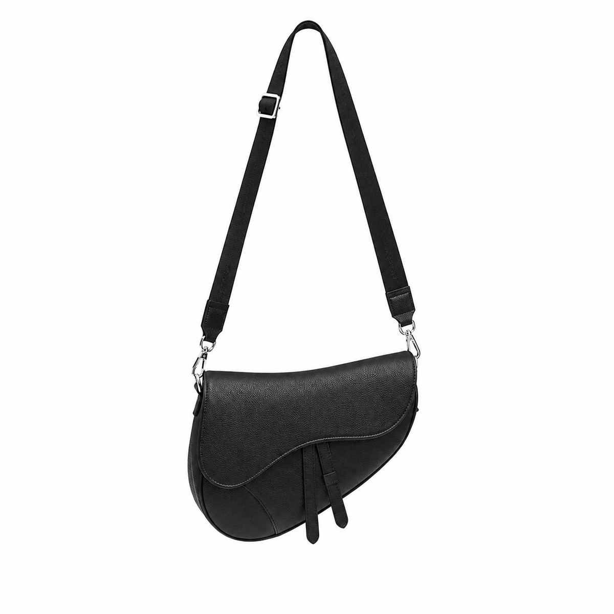 Saddle Bag Black Grained Calfskin My Store 6