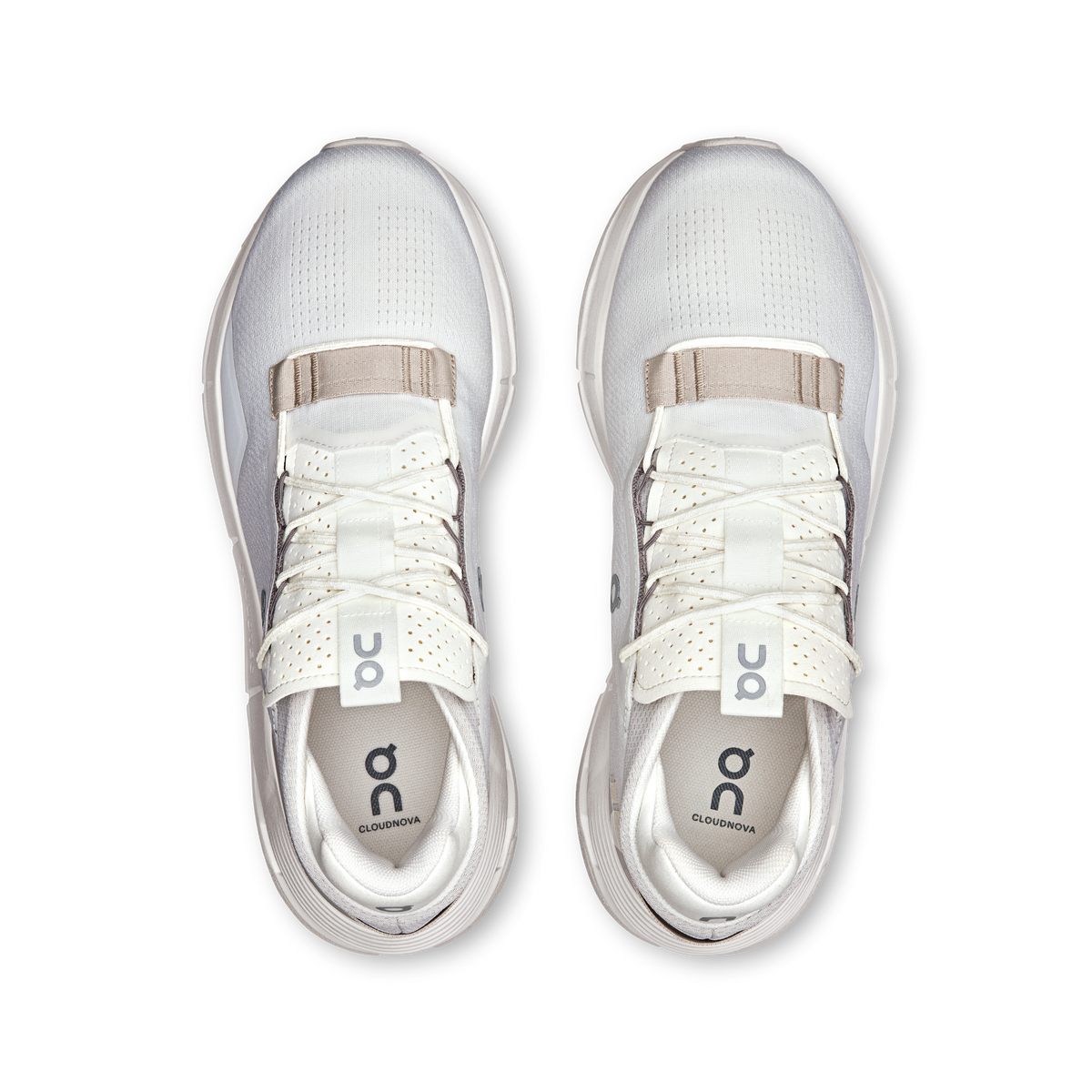 On Running Men's Cloudnova 2 Shoes - Ice / Sand On Running